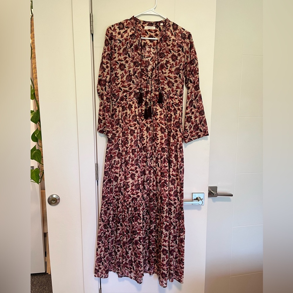 Doen Prem gauzy cotton maxi dress with tassels